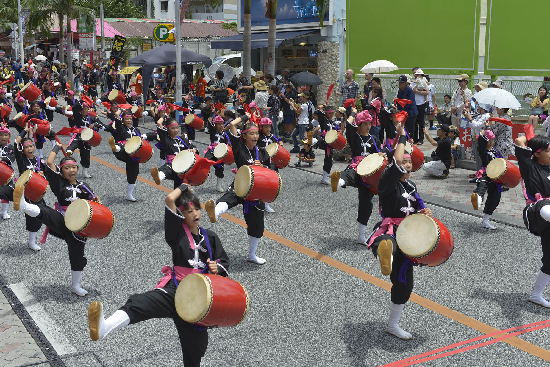 august okinawa eisa parade