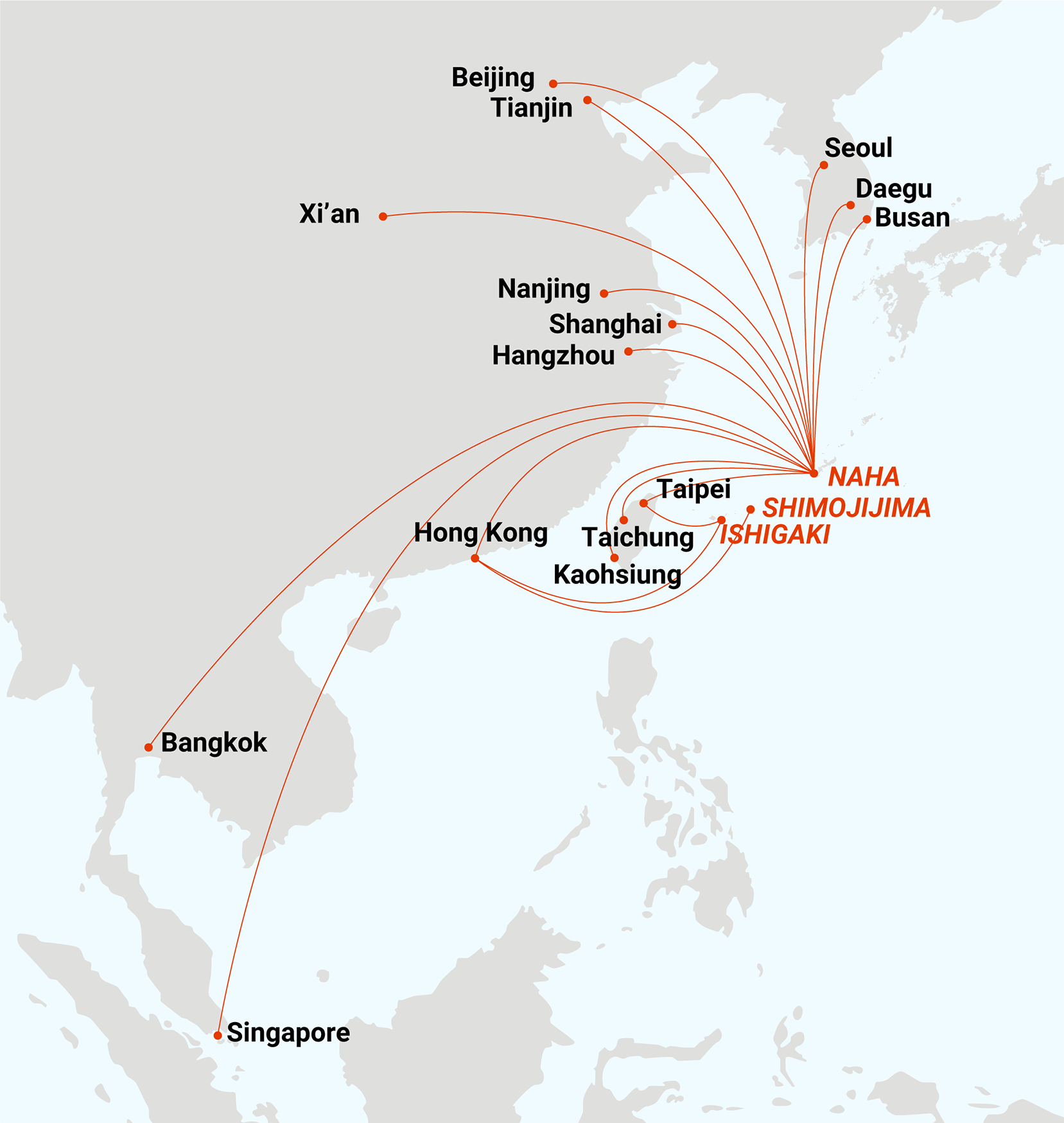 map international flights