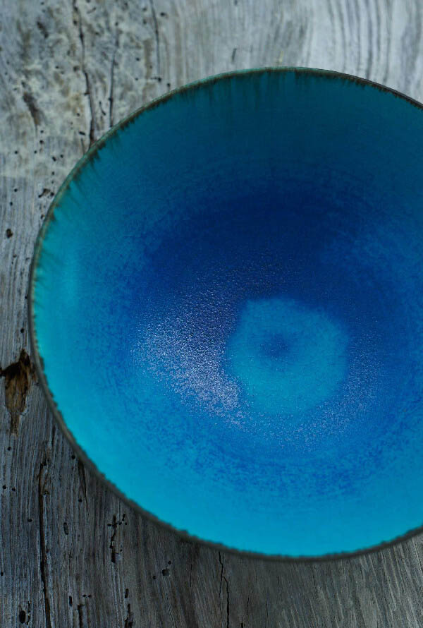 prussian blue bowl
