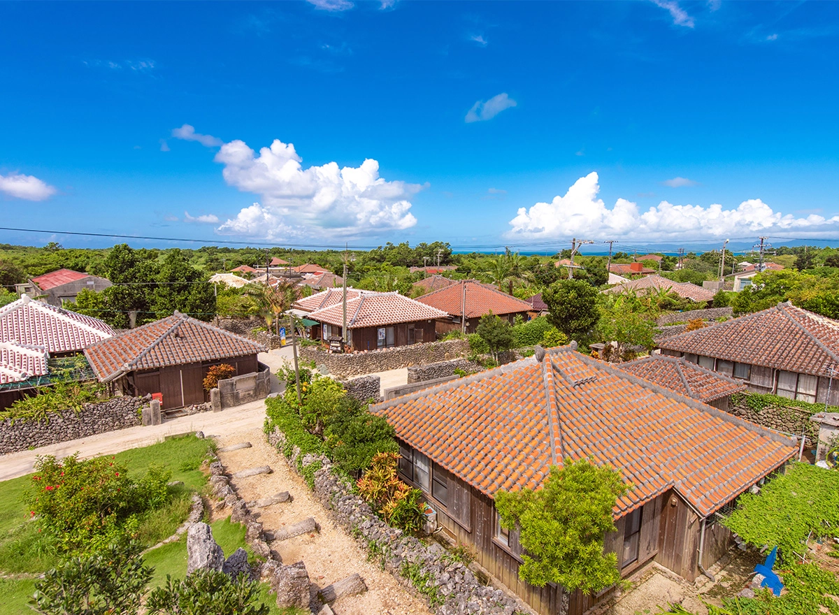 taketomi island village view