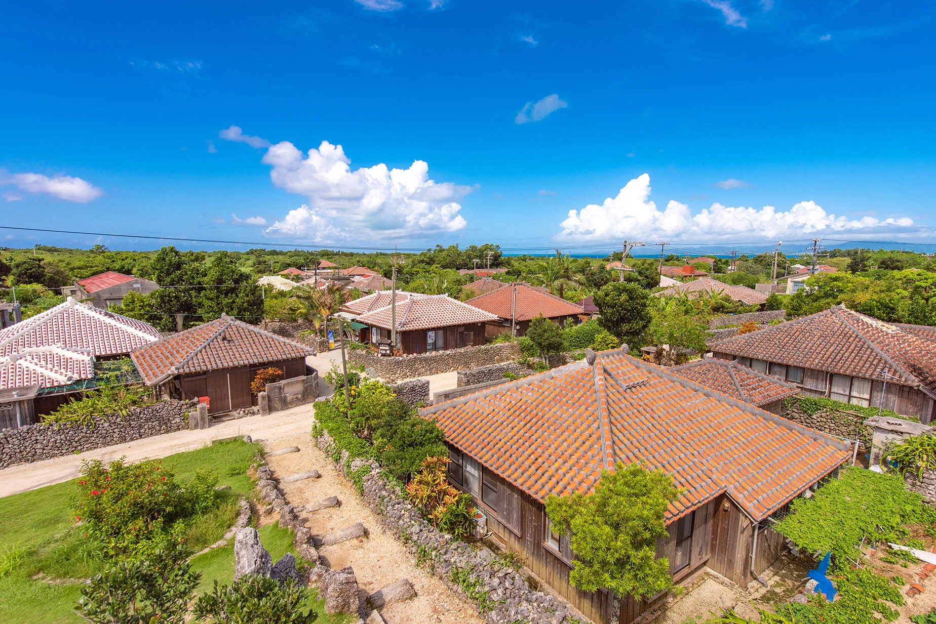 taketomi island village view