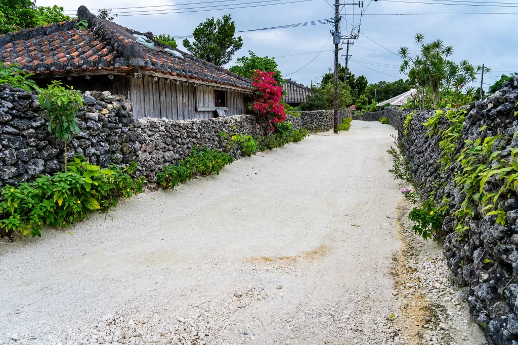 taketomi island village scenery