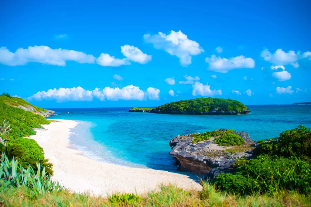 伊平屋島的海灘風景