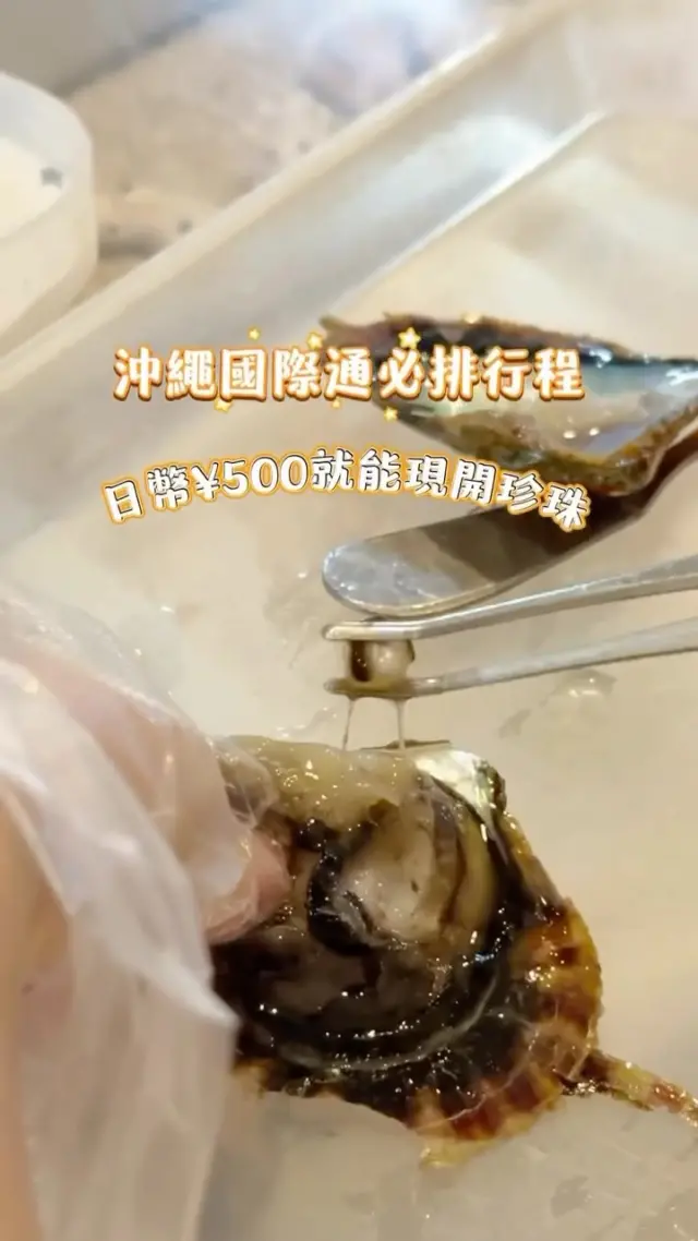原本以為想體驗開珍珠，一定得特地跑到玉泉洞，沒想到現在在國際通就能玩到！
先挑選自己喜歡的貝殼，再親手打開蚌殼尋找裡面的珍珠，每次打開都充滿驚喜感✨
而且每顆珍珠的顏色、大小都不一樣，真的有種開寶箱的感覺😍

最棒的是現場還能直接加工成項鍊、耳環或吊飾，把專屬於自己的珍珠帶回家，當作沖繩旅行的紀念超有意義🐚💎
來沖繩除了吃美食、逛國際通，也很推薦安排這種有參與感的體驗。
下次來國際通逛街，不妨留點時間來挖珍珠吧！
@lovebaby0831 謝謝你提供這麼棒的影片！

#那霸 #國際通 #沖繩景點 #珍珠體驗 #開珍珠
